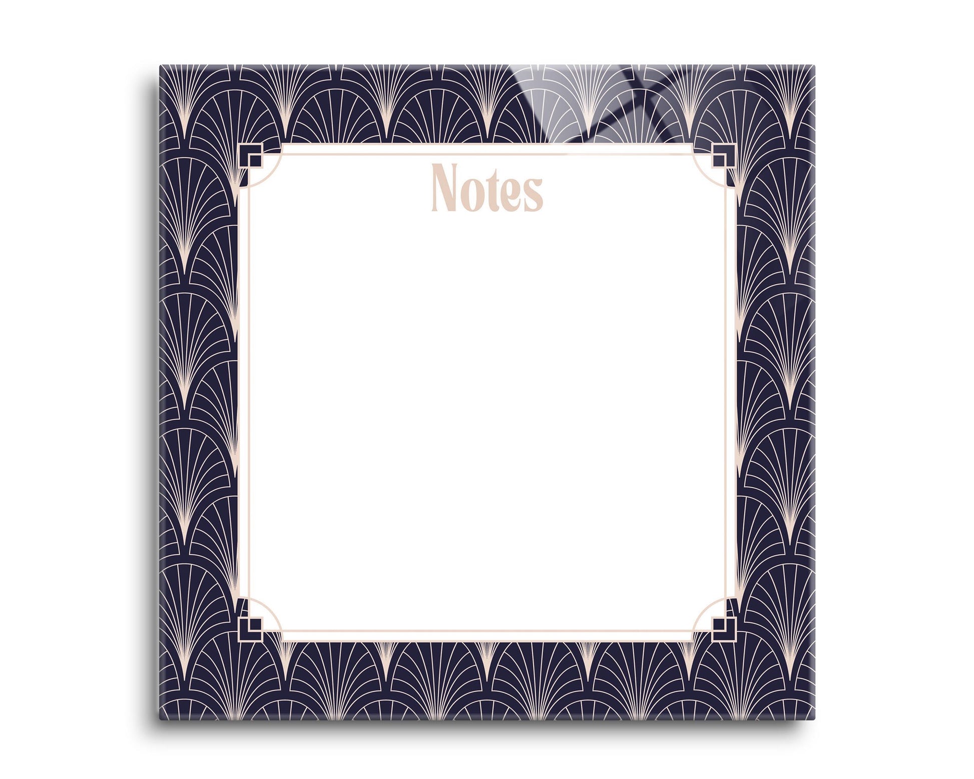 8x8 Glass Dry Erase-Art Deco Notes -0