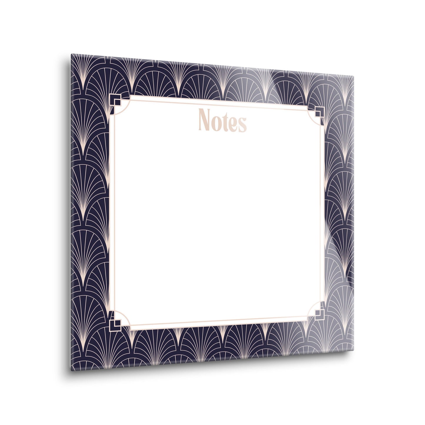 8x8 Glass Dry Erase-Art Deco Notes -1