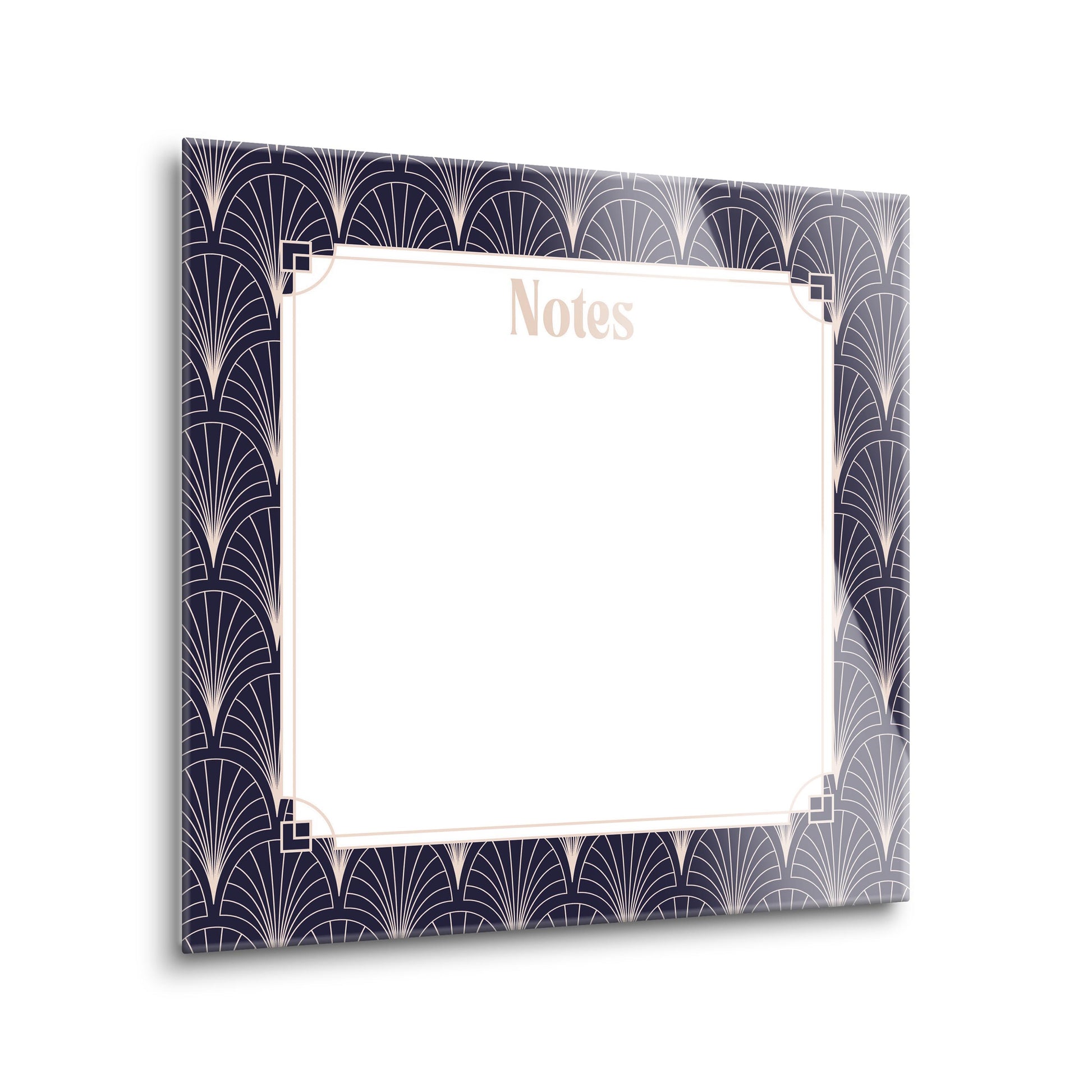8x8 Glass Dry Erase-Art Deco Notes -1