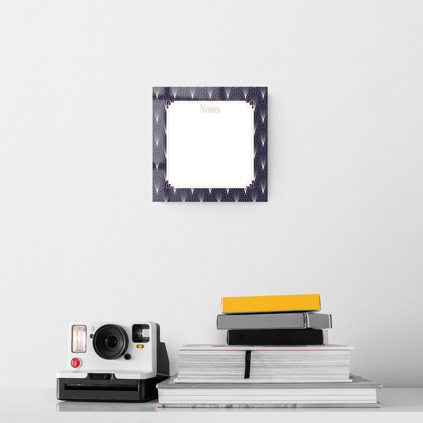 8x8 Glass Dry Erase-Art Deco Notes -5