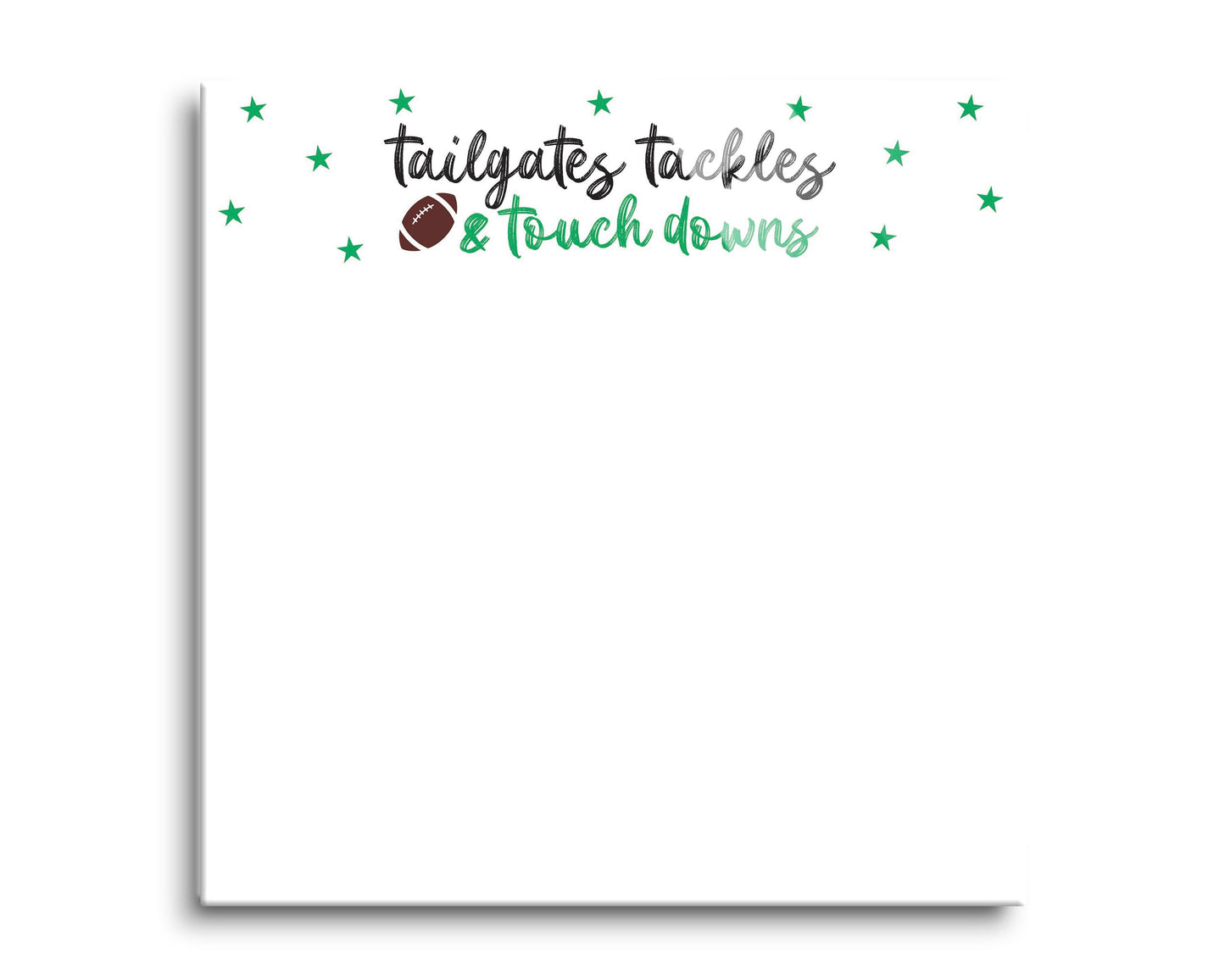 8x8 Glass Dry Erase-Tailgates Tackles & Touchdowns Stars
