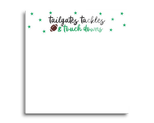 8x8 Glass Dry Erase-Tailgates Tackles & Touchdowns Stars