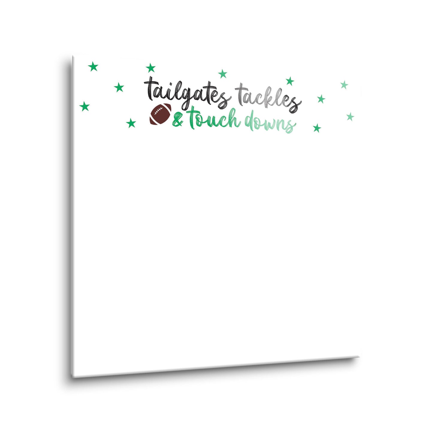 8x8 Glass Dry Erase-Tailgates Tackles & Touchdowns Stars