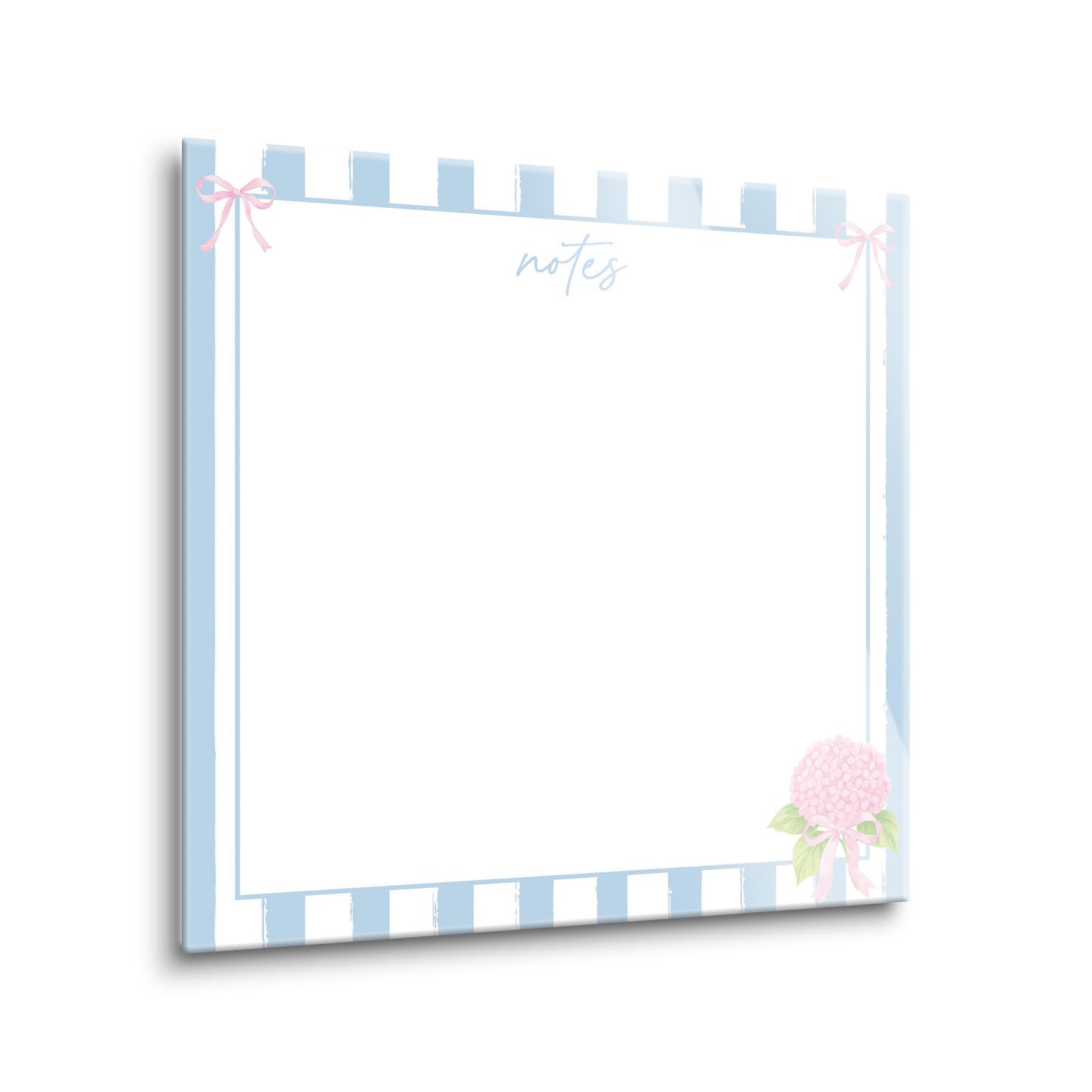 8x8 Glass Dry Erase-Hydrangea Cottage -1