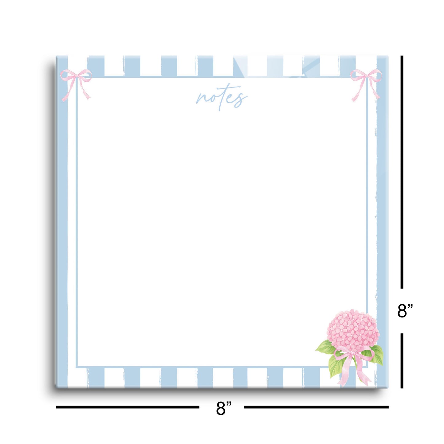 8x8 Glass Dry Erase-Hydrangea Cottage -8