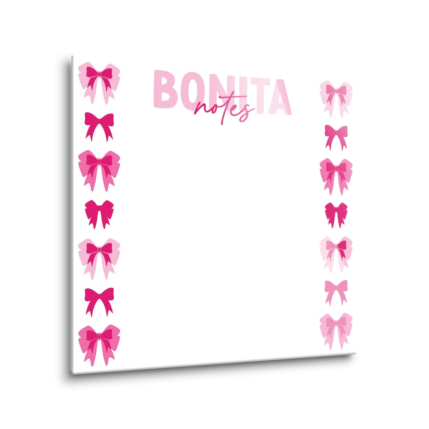 8x8 Glass Dry Erase-Bonita Bows -1