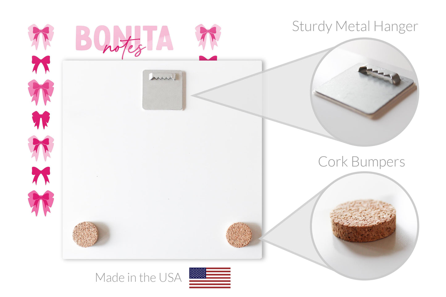 8x8 Glass Dry Erase-Bonita Bows -7