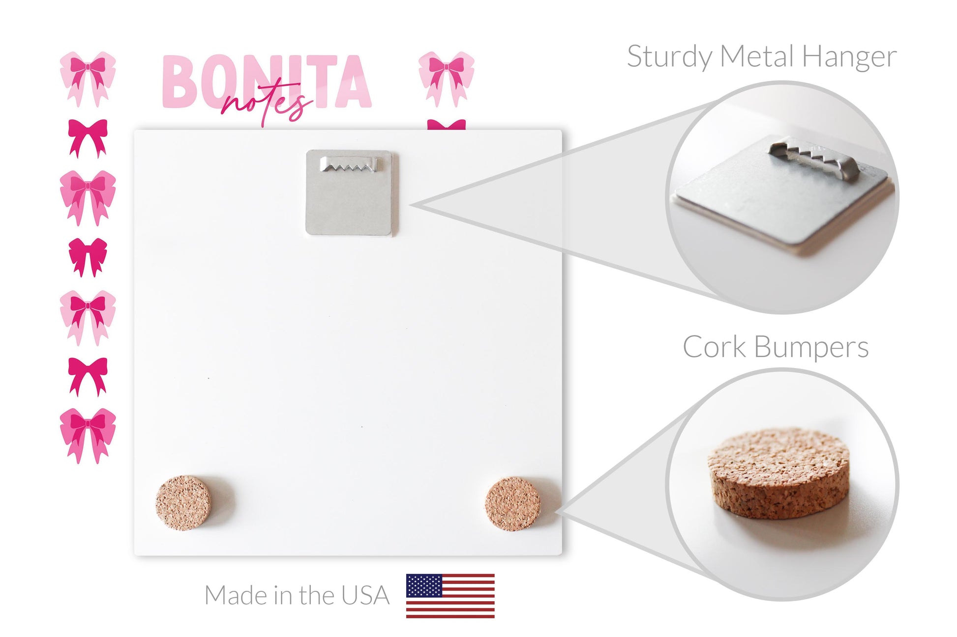 8x8 Glass Dry Erase-Bonita Bows -7
