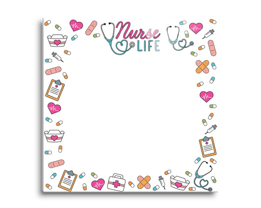8x8 Glass Dry Erase-Nurse Life Notes