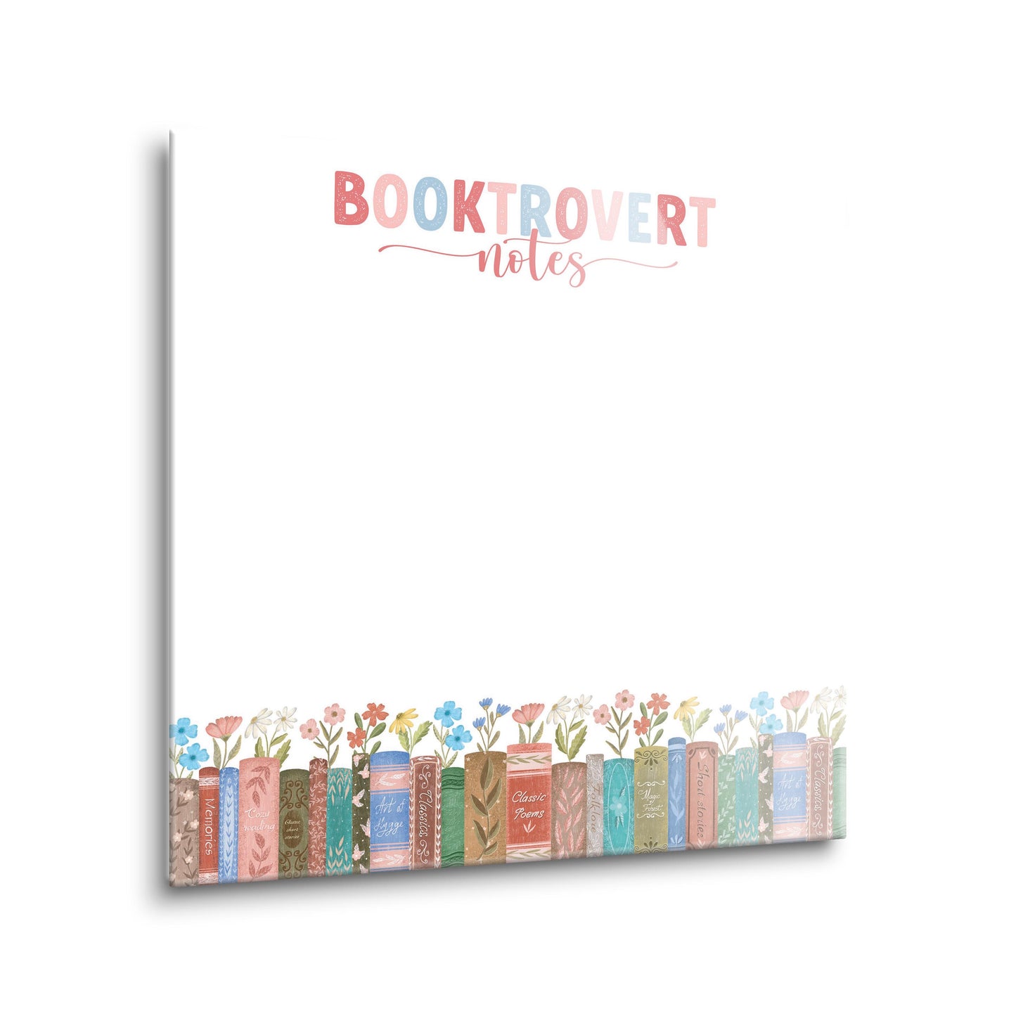 8x8 Glass Dry Erase-Pretty Little Chapters Booktrovert Notes -1