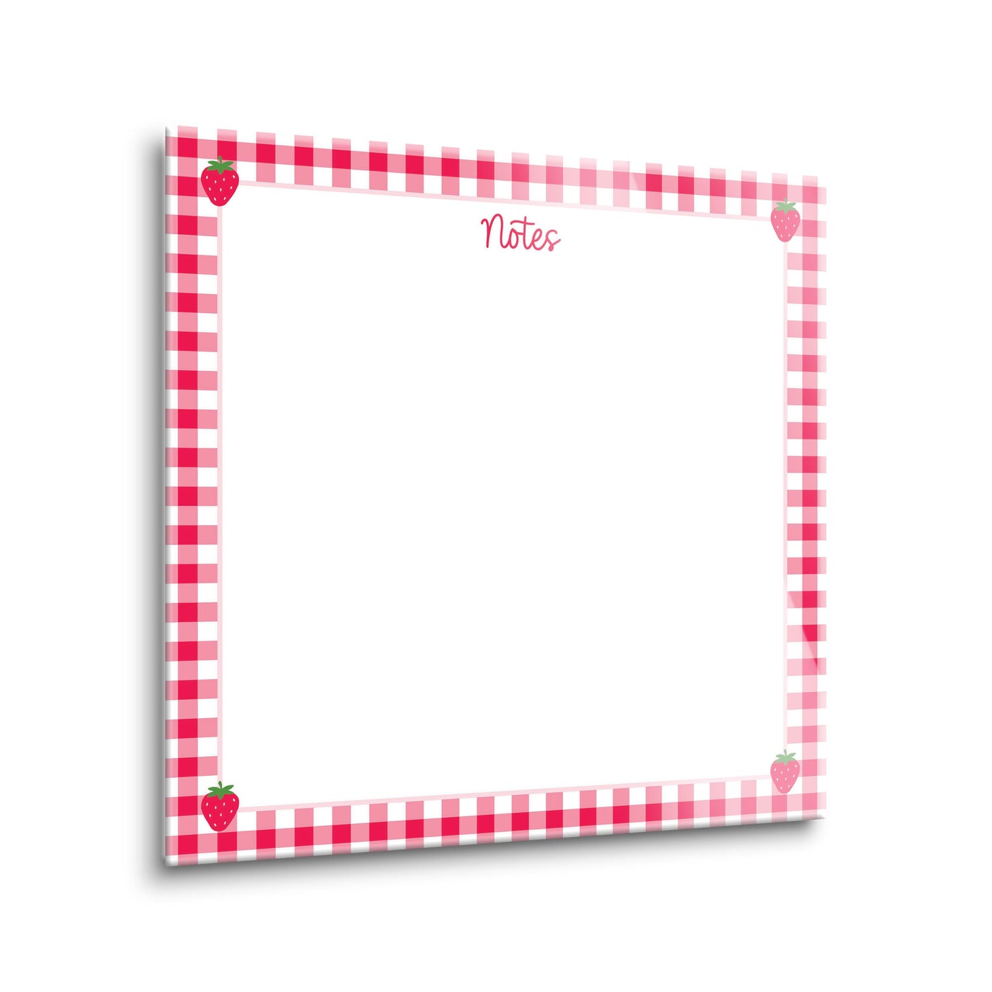 8x8 Glass Dry Erase-Strawberry Parlor -1
