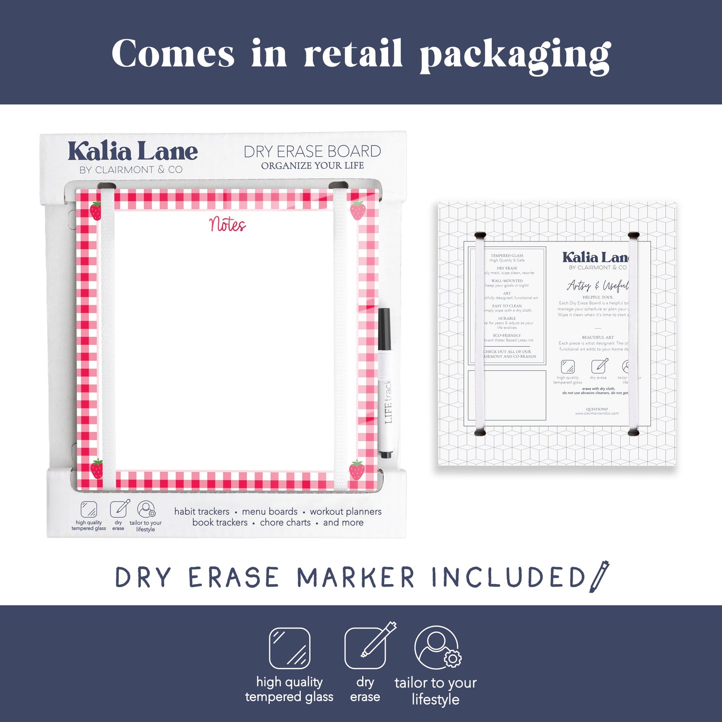 8x8 Glass Dry Erase-Strawberry Parlor -3