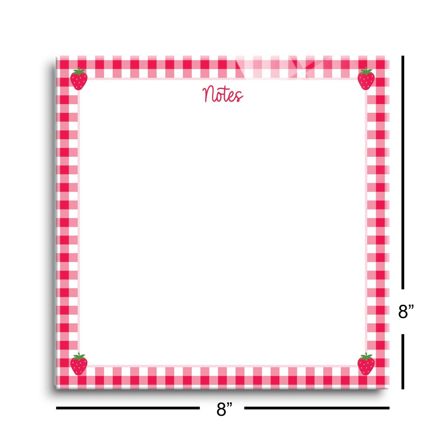 8x8 Glass Dry Erase-Strawberry Parlor -8