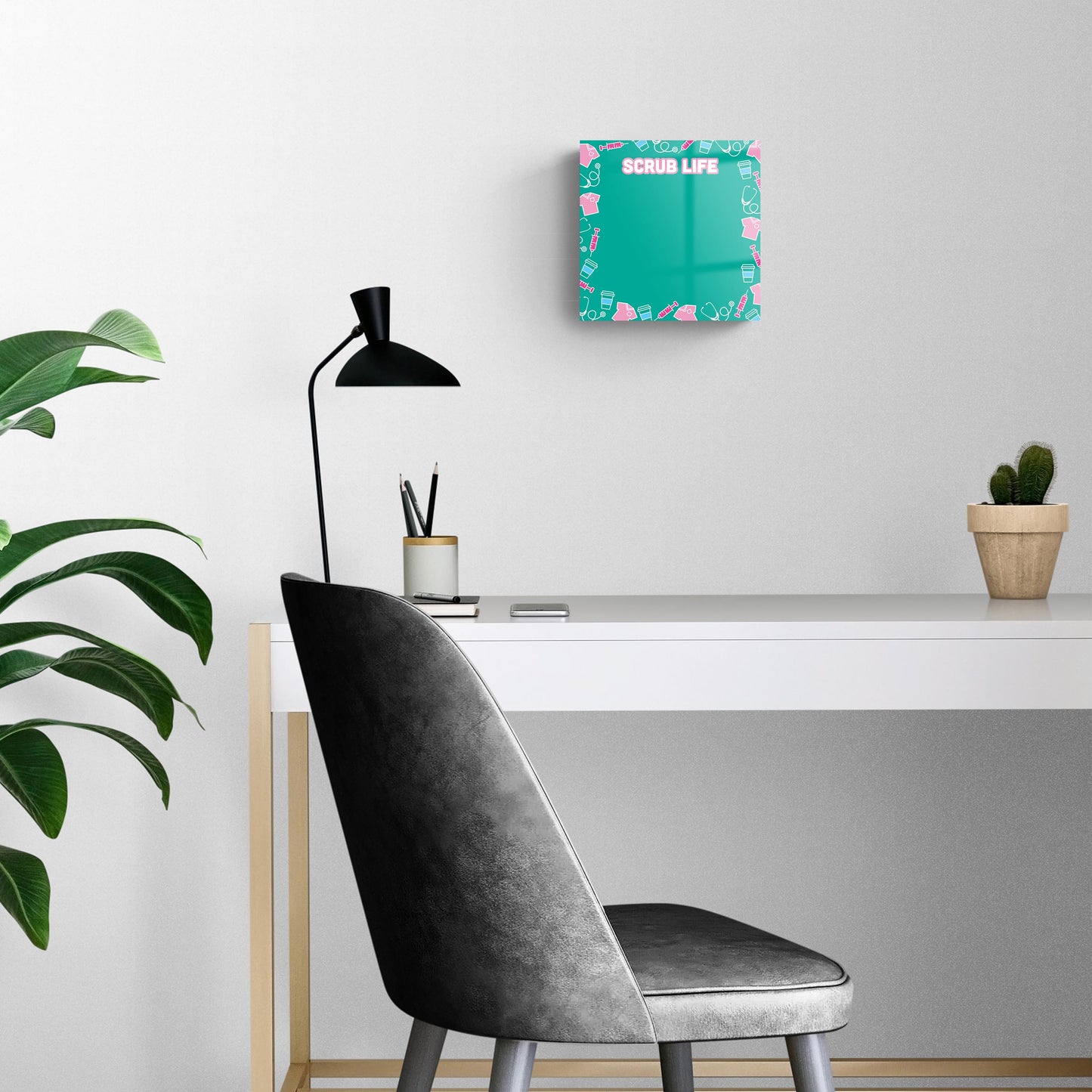 8x8 Glass Dry Erase-Scrub Life