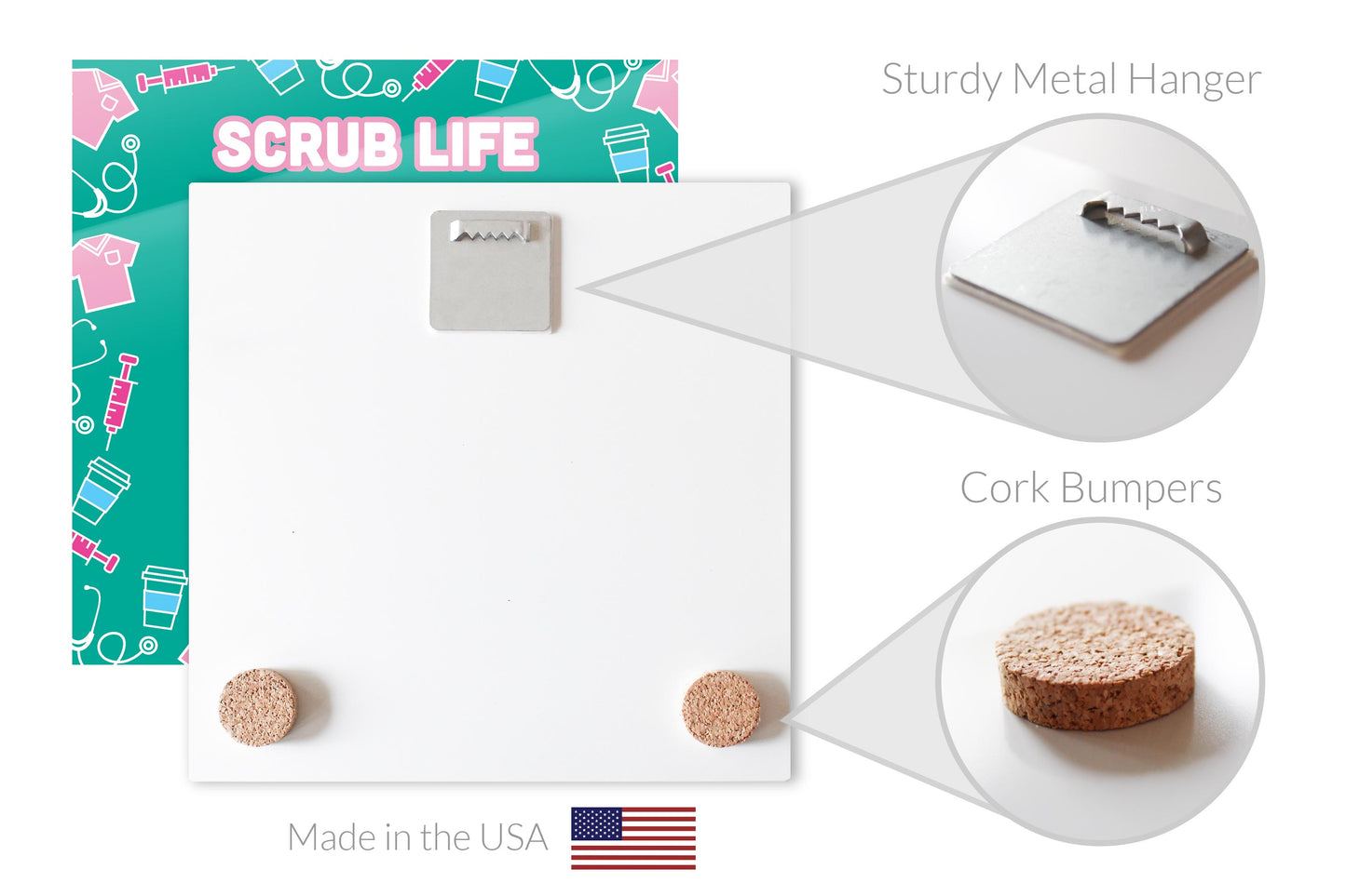 8x8 Glass Dry Erase-Scrub Life