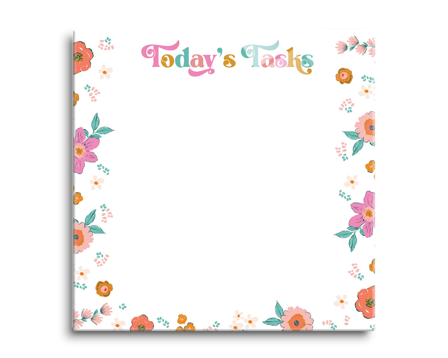 8x8 Glass Dry Erase-Kalia Floral Today's Tasks