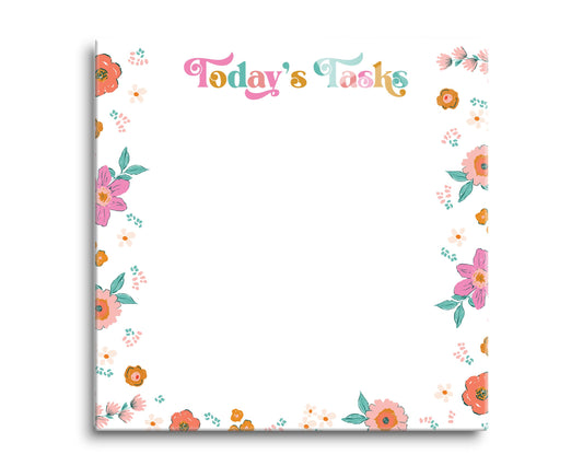 8x8 Glass Dry Erase-Kalia Floral Today's Tasks