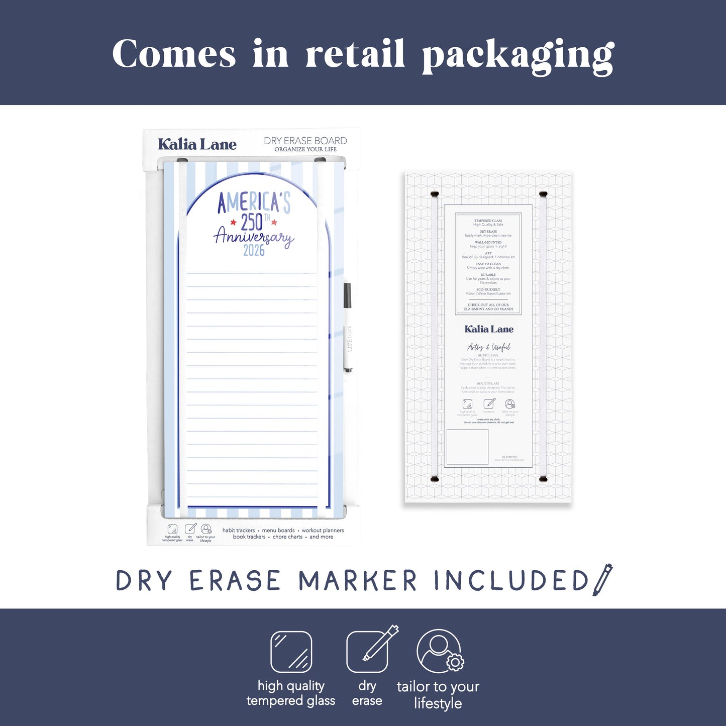 8x16 Glass Dry Erase-4th of July 250th Anniversary -3