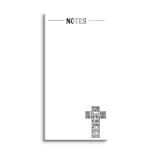 8x16 Glass Dry Erase-For I Know The Plans Cross Notes -0