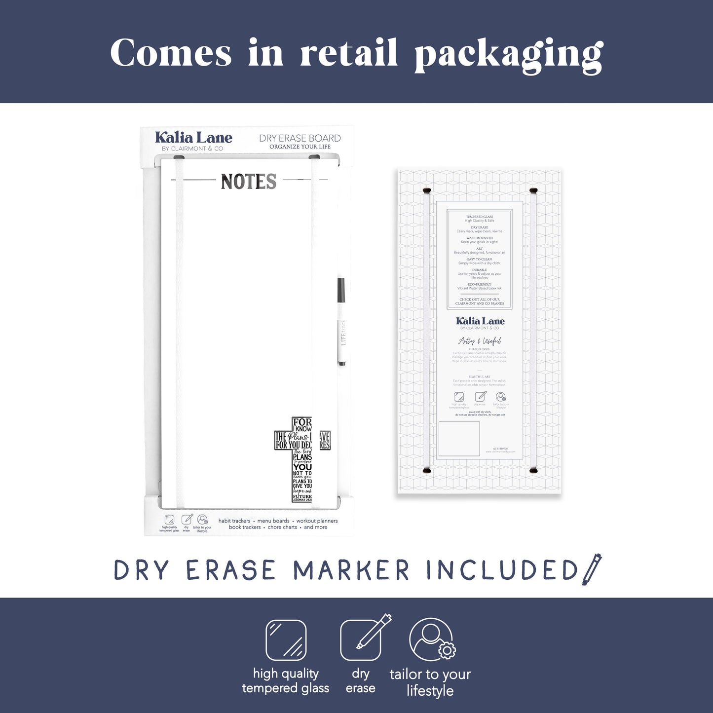 8x16 Glass Dry Erase-For I Know The Plans Cross Notes -3