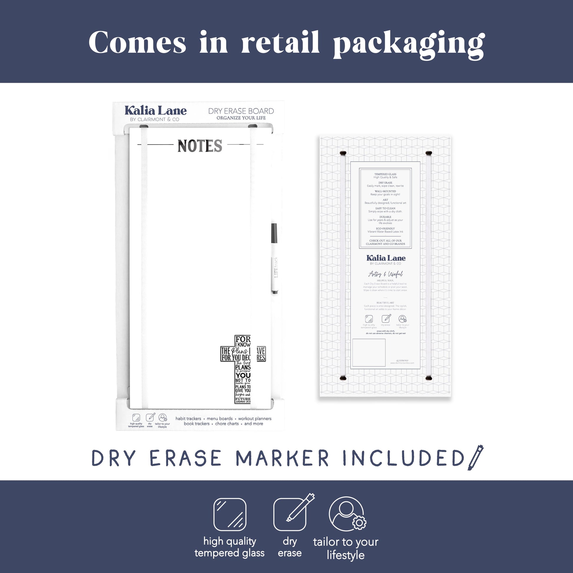 8x16 Glass Dry Erase-For I Know The Plans Cross Notes -3