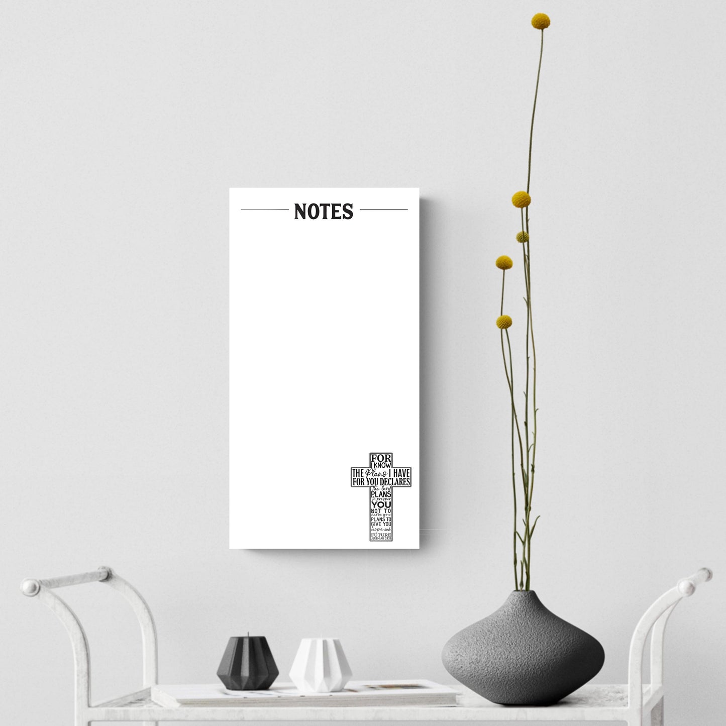 8x16 Glass Dry Erase-For I Know The Plans Cross Notes -4