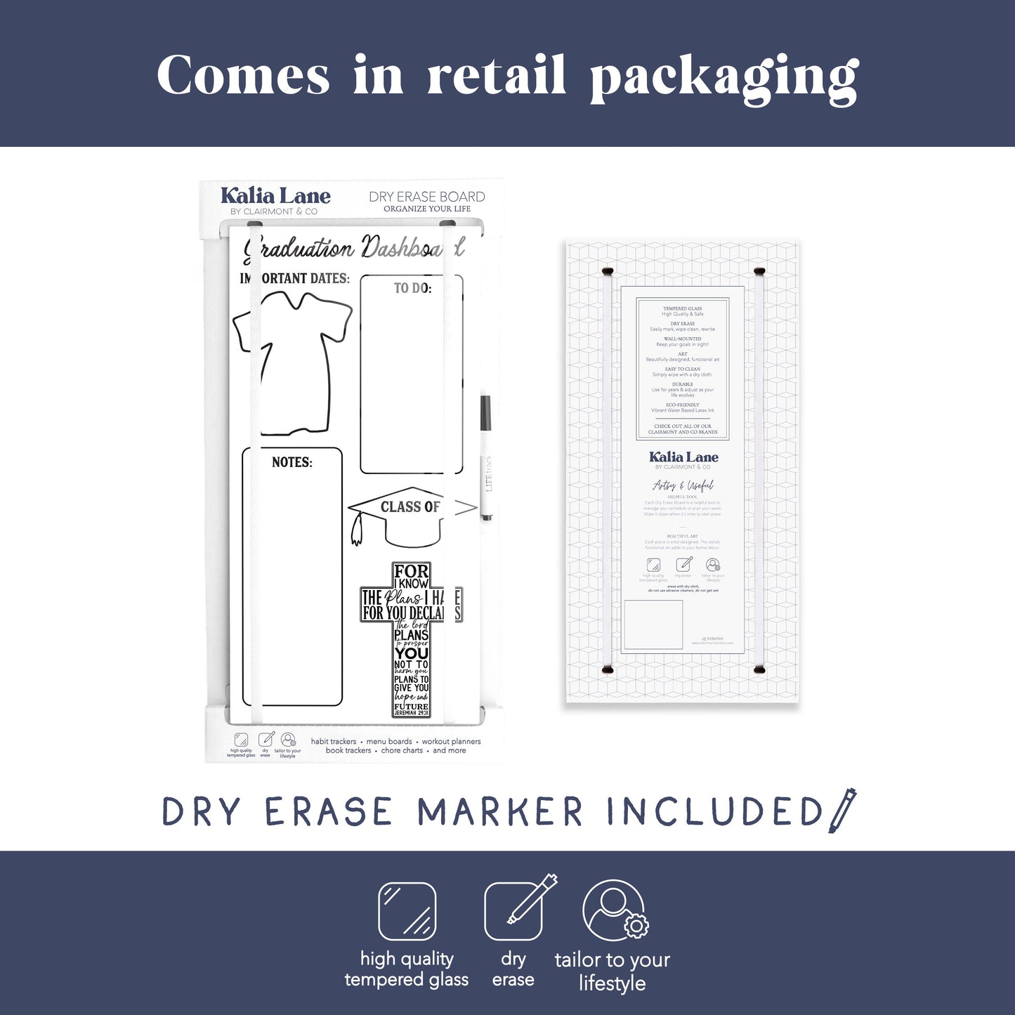 8x16 Glass Dry Erase-Graduation Dashboard -3