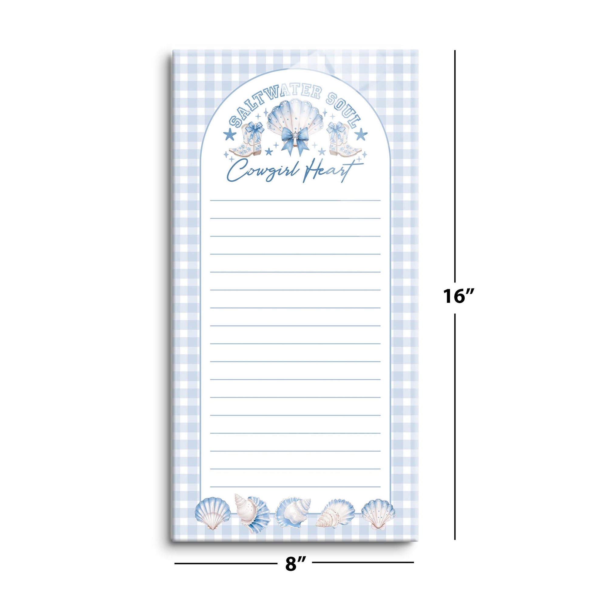 8x16 Glass Dry Erase-Coastal Cowgirl -8