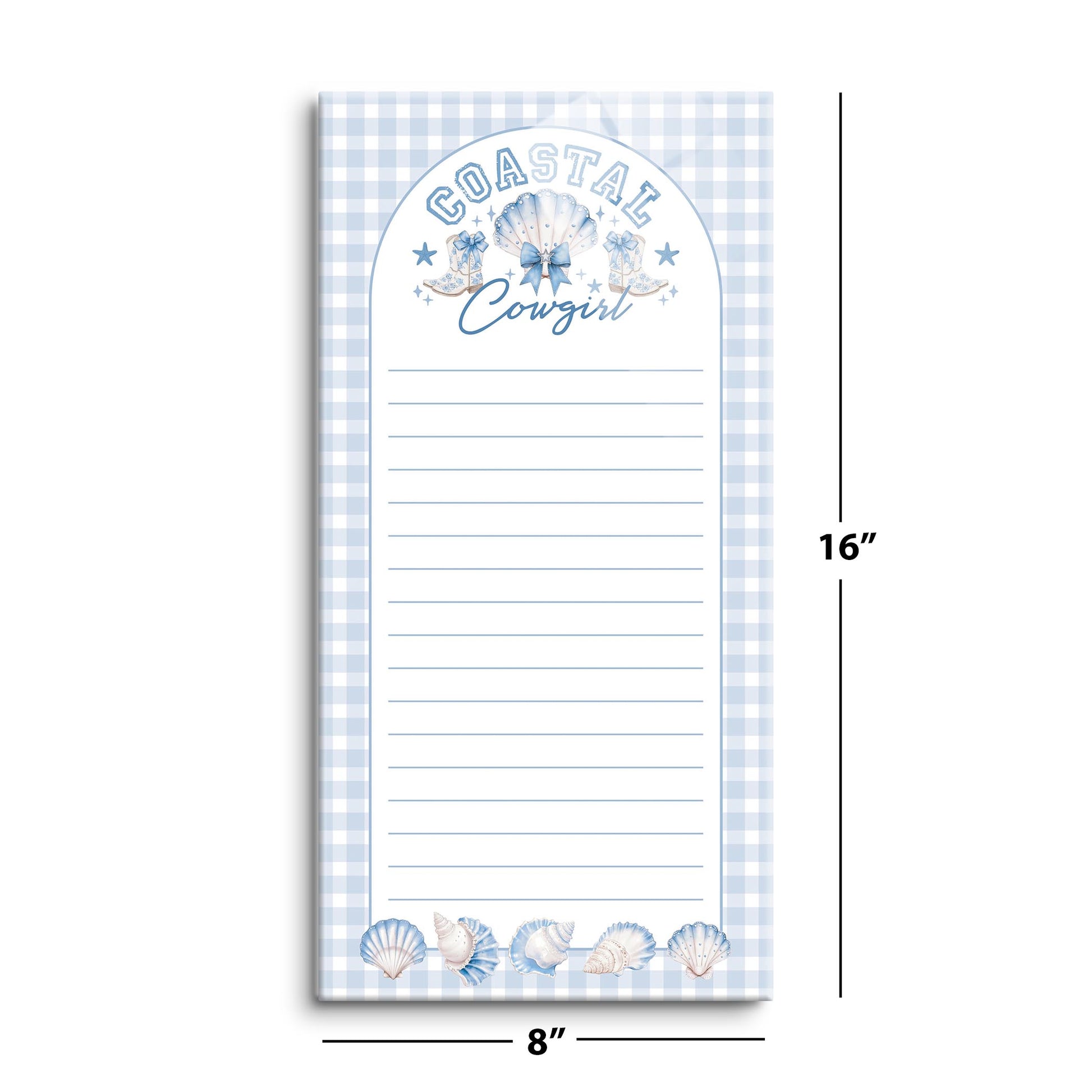 8x16 Glass Dry Erase-Coastal Cowgirl 2 -8