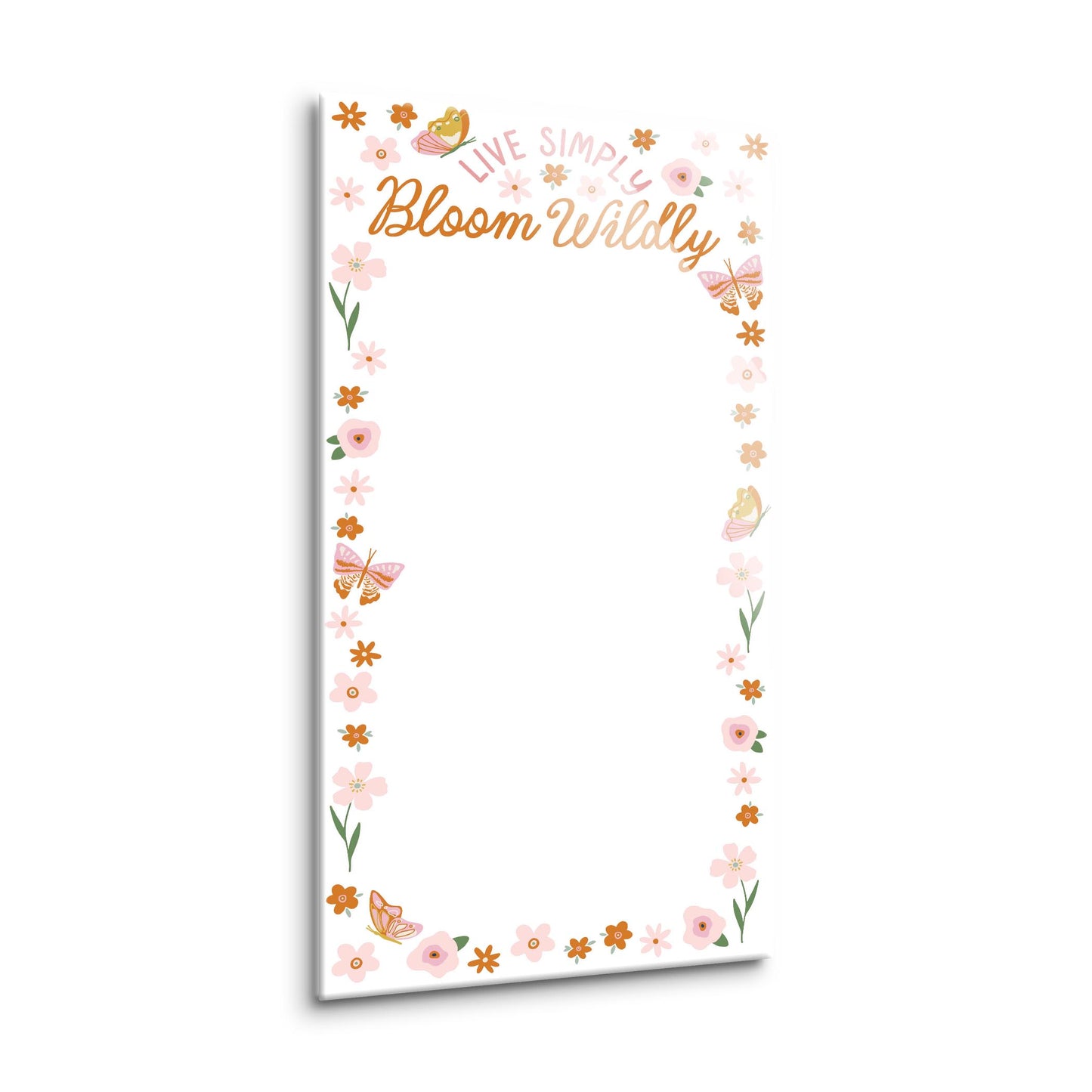 8x16 Glass Dry Erase-Spring Live Simply Bloom Wildly