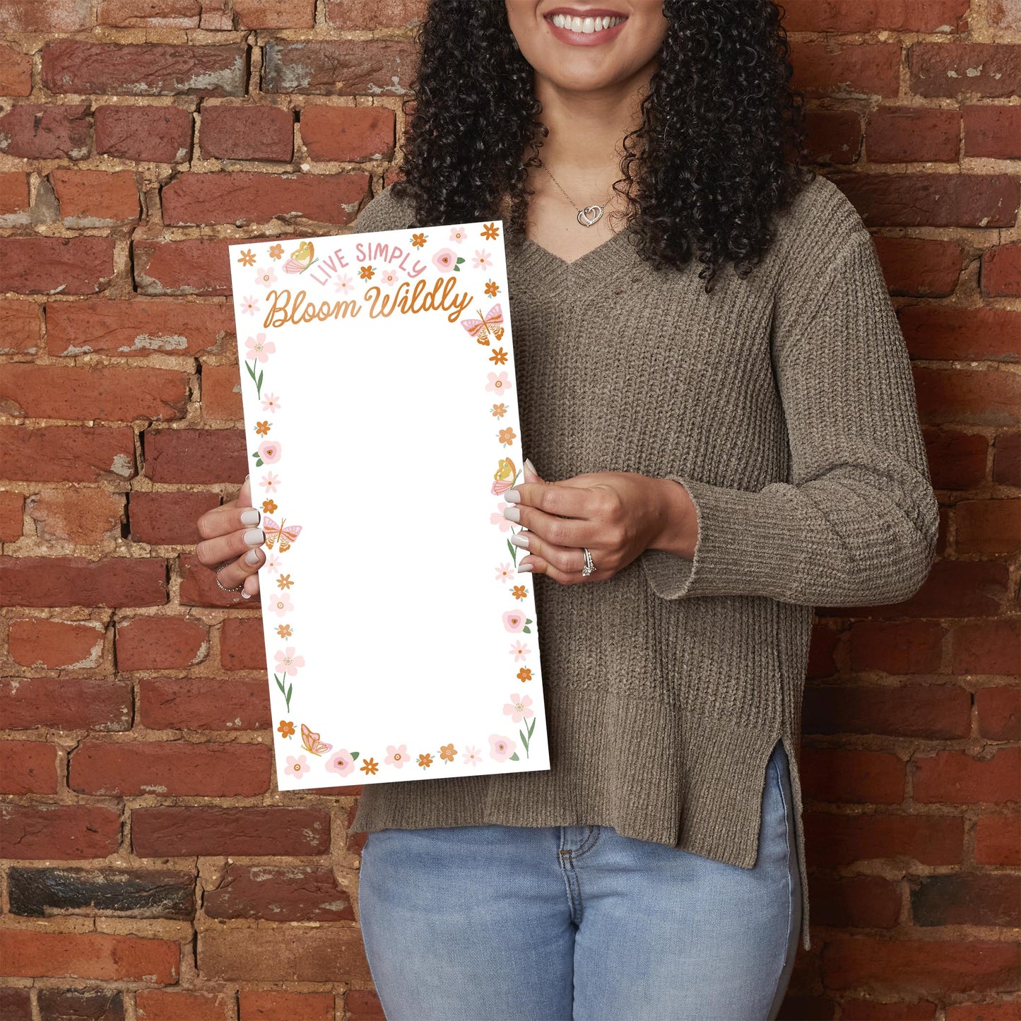 8x16 Glass Dry Erase-Spring Live Simply Bloom Wildly