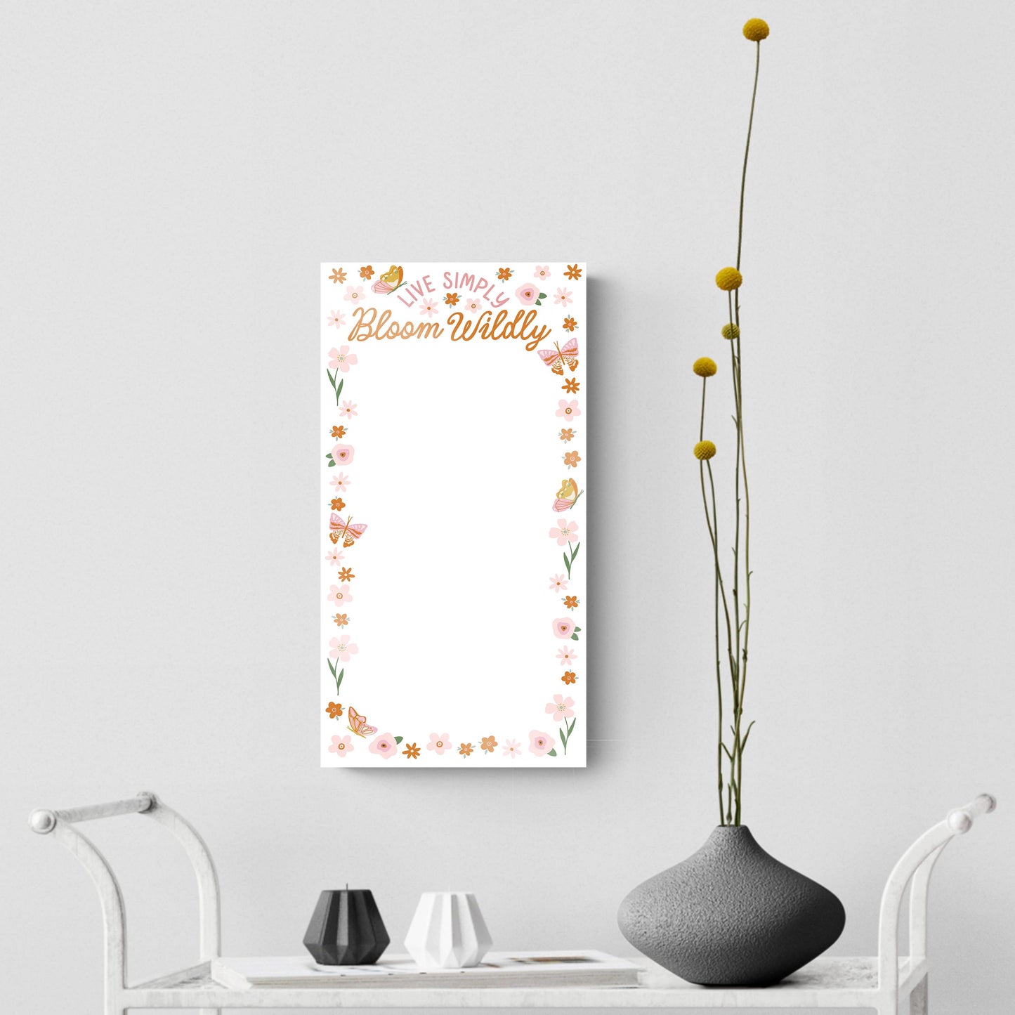 8x16 Glass Dry Erase-Spring Live Simply Bloom Wildly