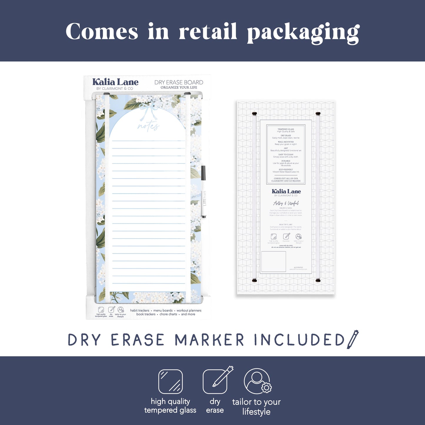 8x16 Glass Dry Erase-Hydrangea Cottage -3