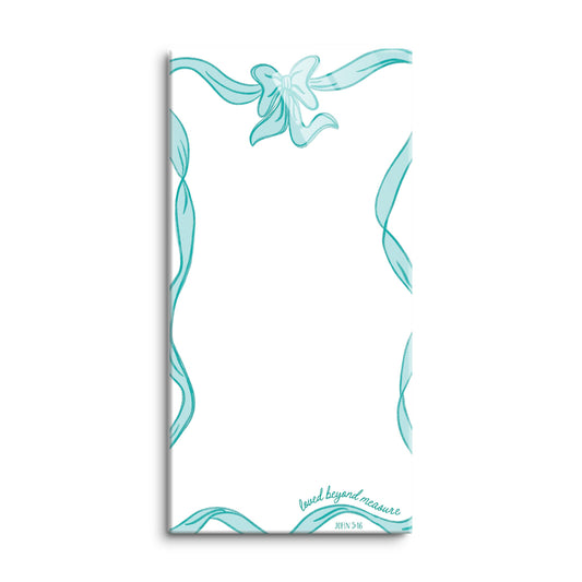 8x16 Glass Dry Erase-Blue Bows Loved Beyond Measure