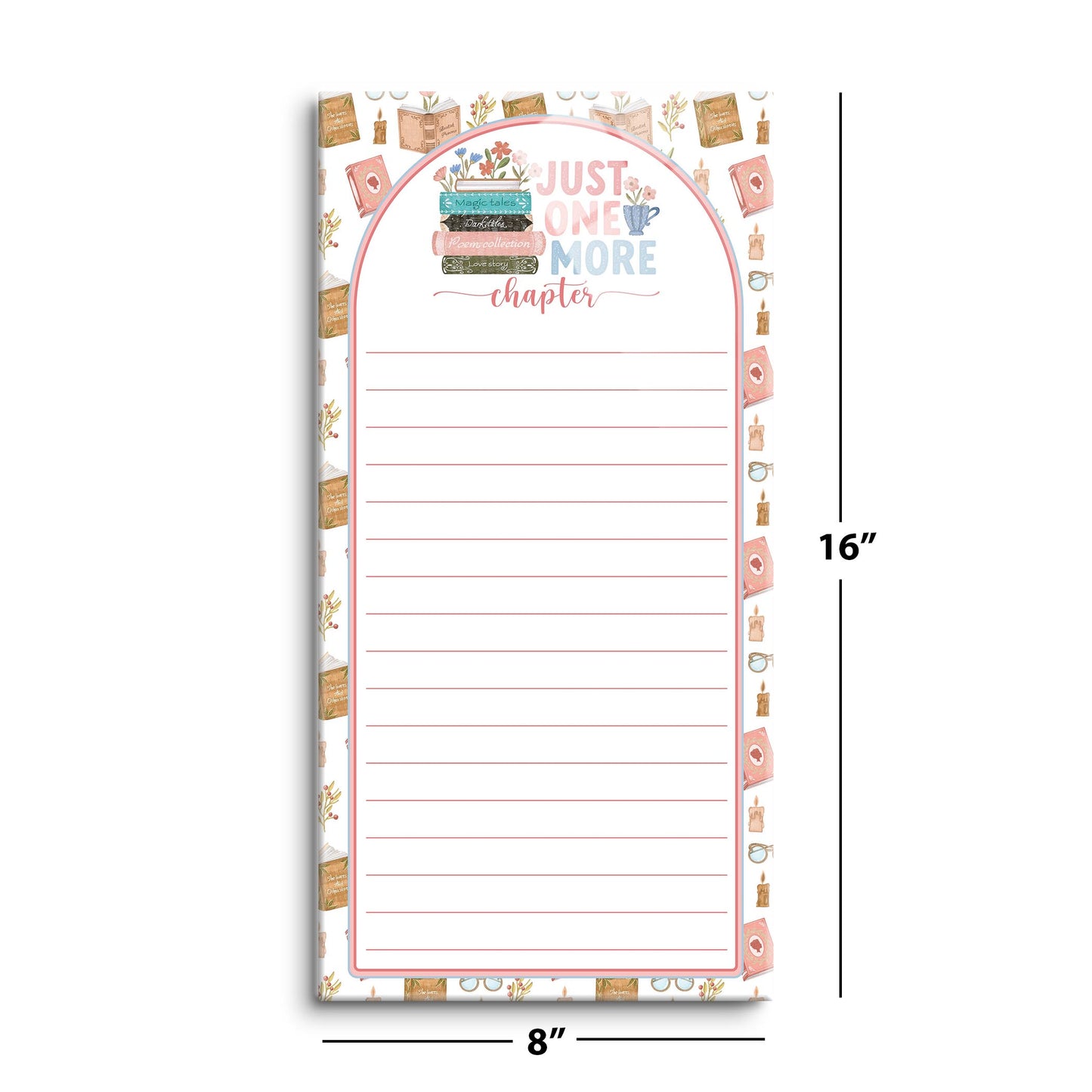 8x16 Glass Dry Erase-Pretty Little Chapters Just One More Chapter -8