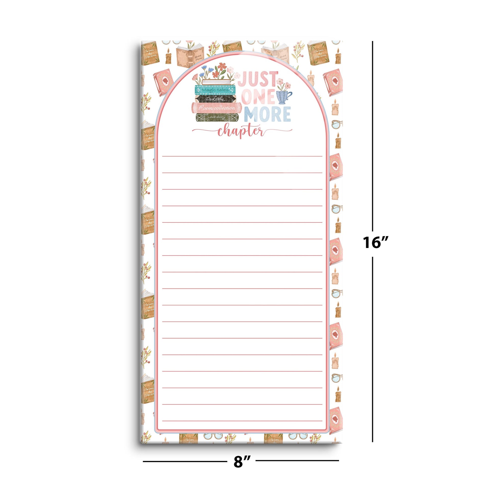 8x16 Glass Dry Erase-Pretty Little Chapters Just One More Chapter -8