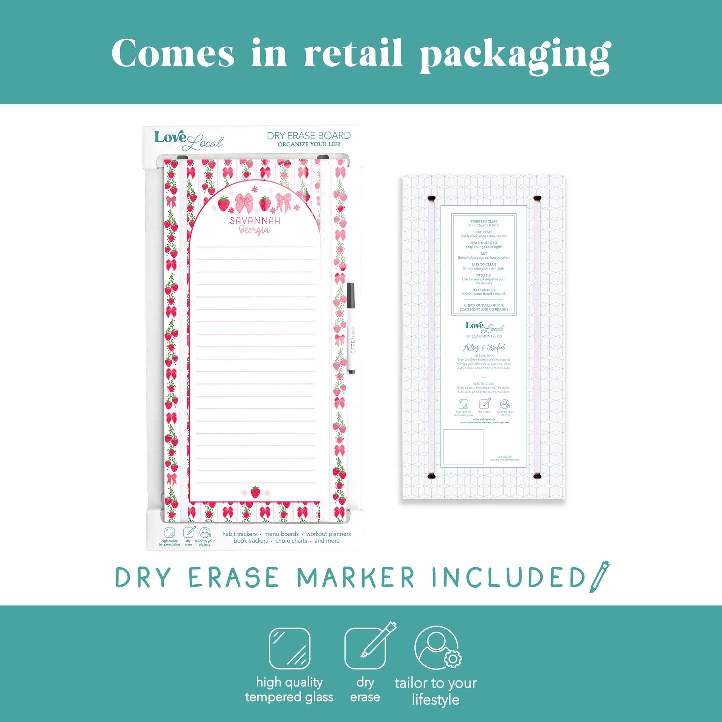 8x16 Glass Dry Erase-Love+Local Strawberry Parlor -5