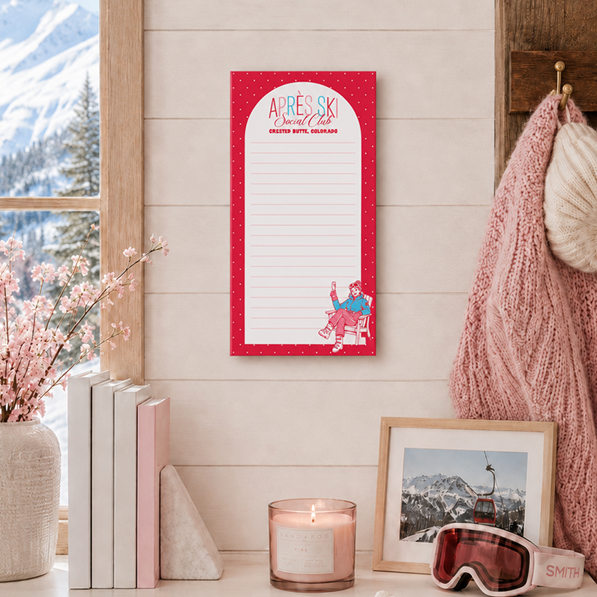 8x16 Glass Dry Erase-Après Ski | Custom | Personalize