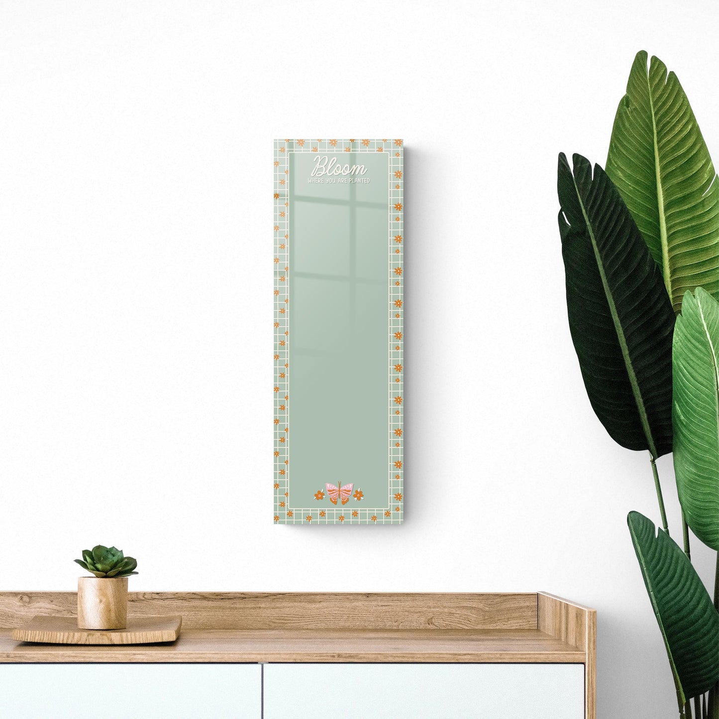 8x24 Glass Dry Erase-Spring Bloom Where You Are Planted