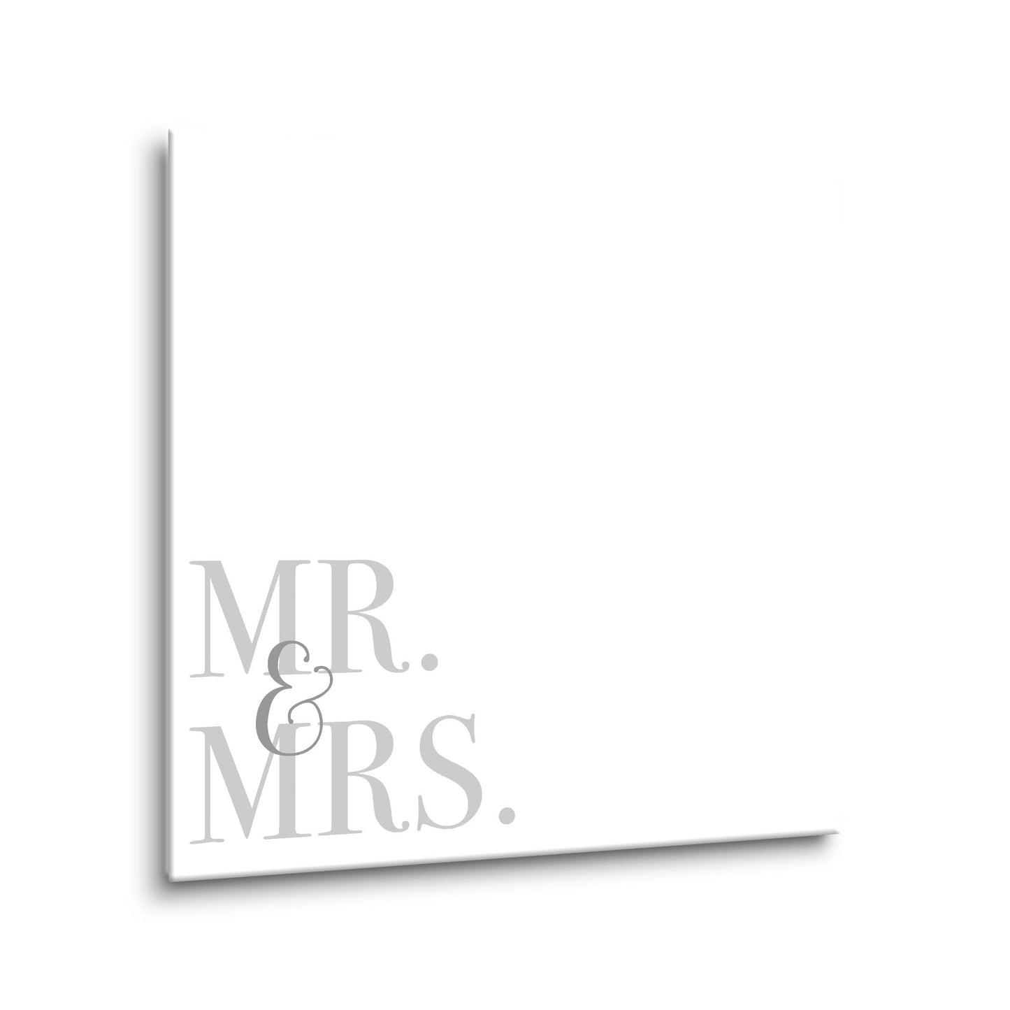 12x12 Glass Dry Erase-Mr & Mrs Grey