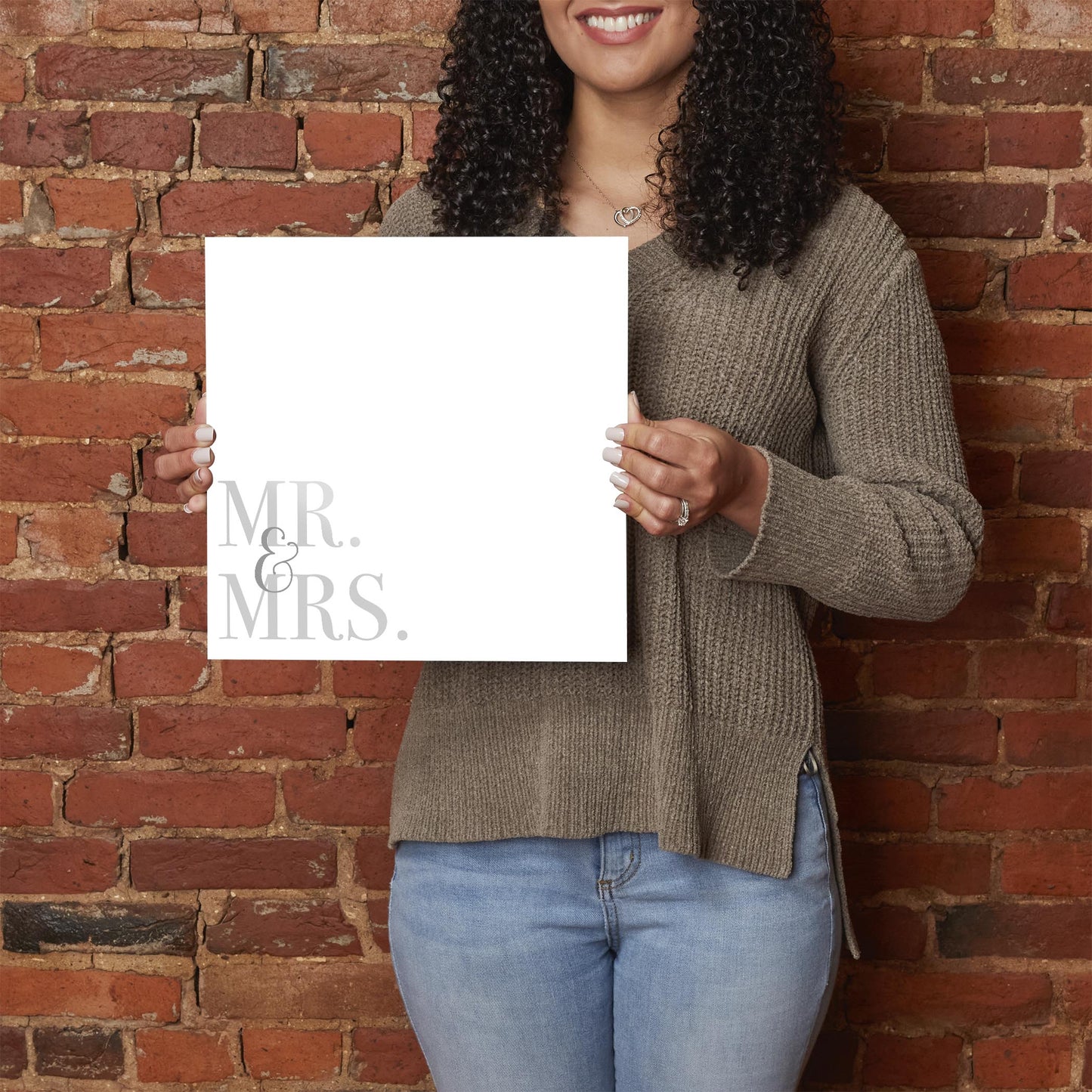 12x12 Glass Dry Erase-Mr & Mrs Grey