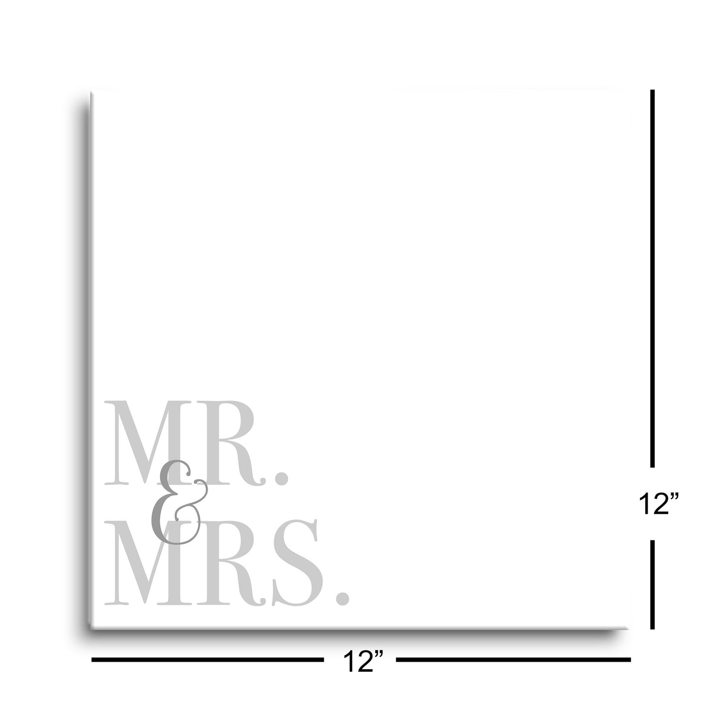 12x12 Glass Dry Erase-Mr & Mrs Grey