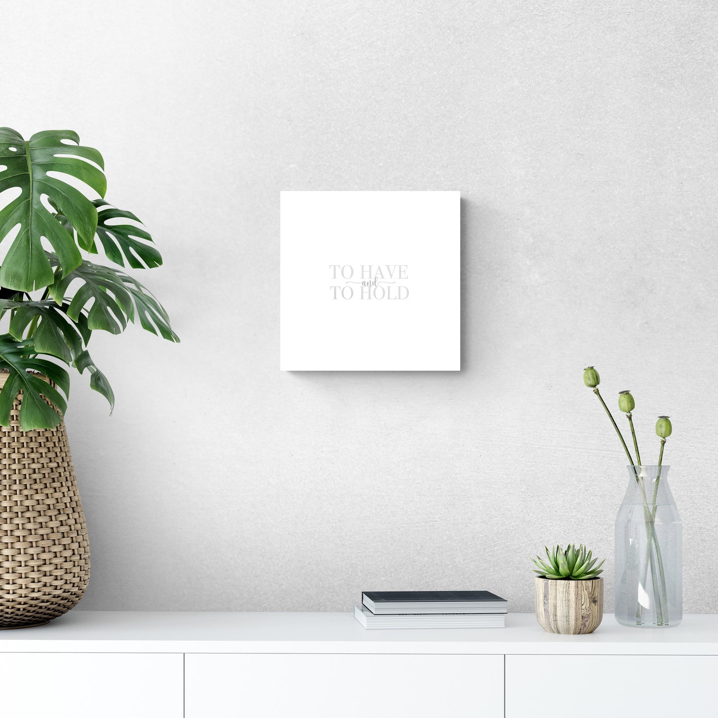 12x12 Glass Dry Erase-To Have & To Hold Grey