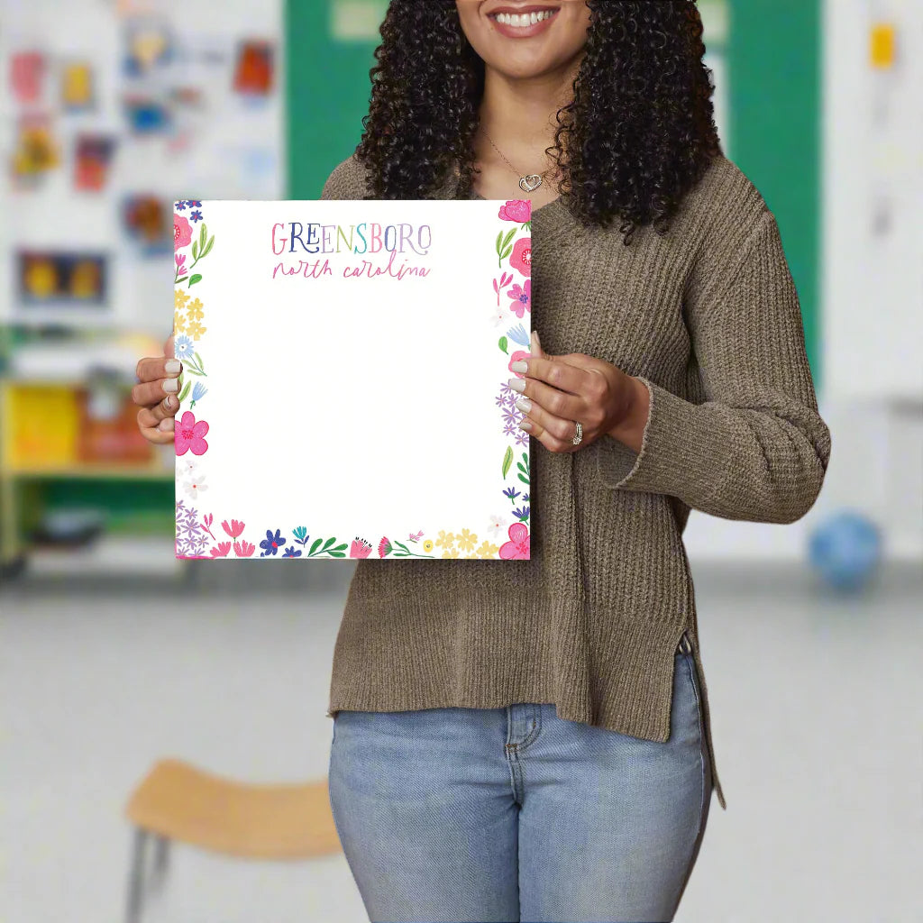 12x12 Glass Dry Erase-Flower Confetti City & State -2