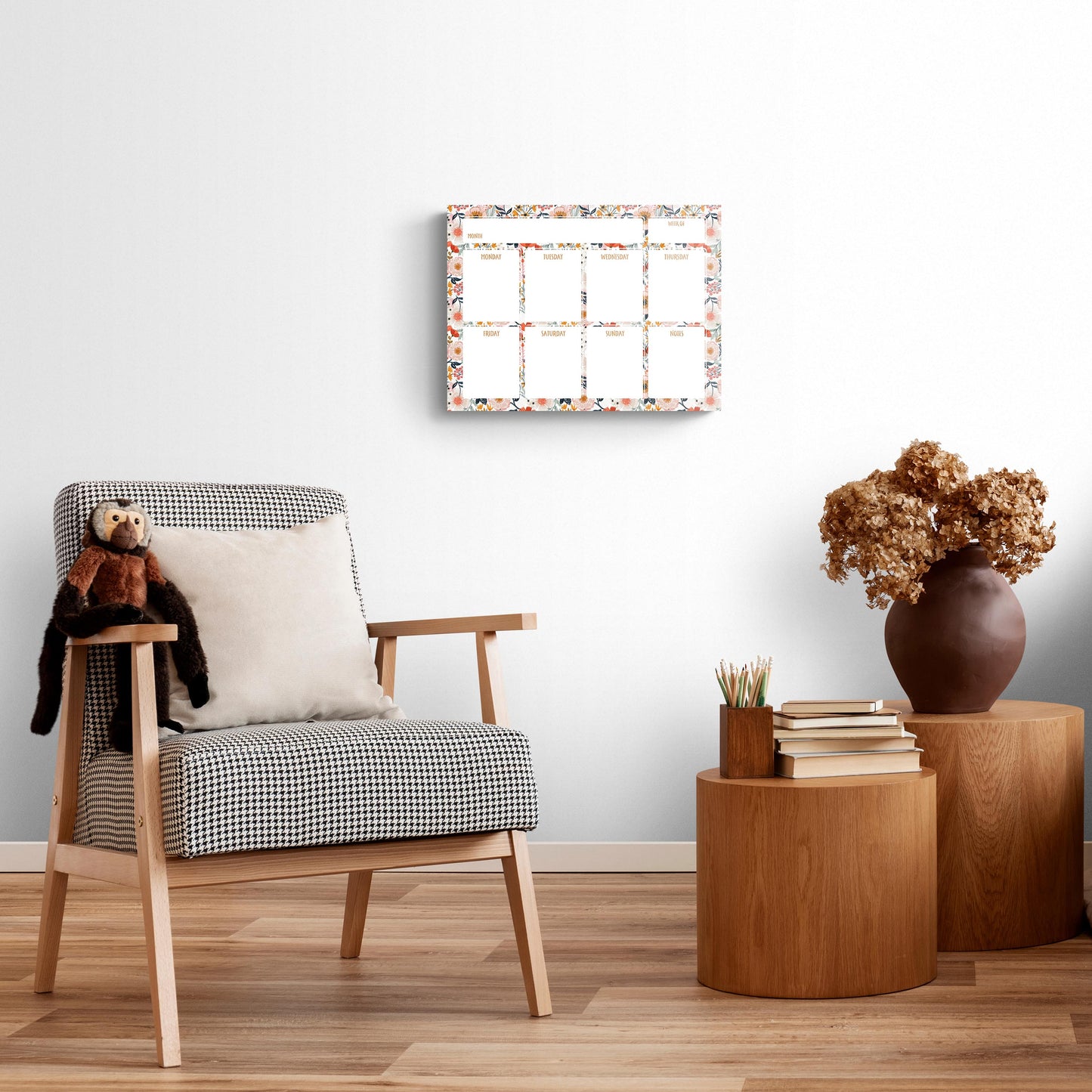 12x16 Glass Dry Erase Horizontal-Pretty Things Weekly Calendar