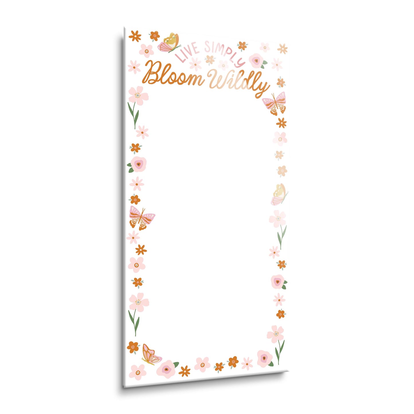 12x24 Glass Dry Erase-Spring Live Simply Bloom Wildly