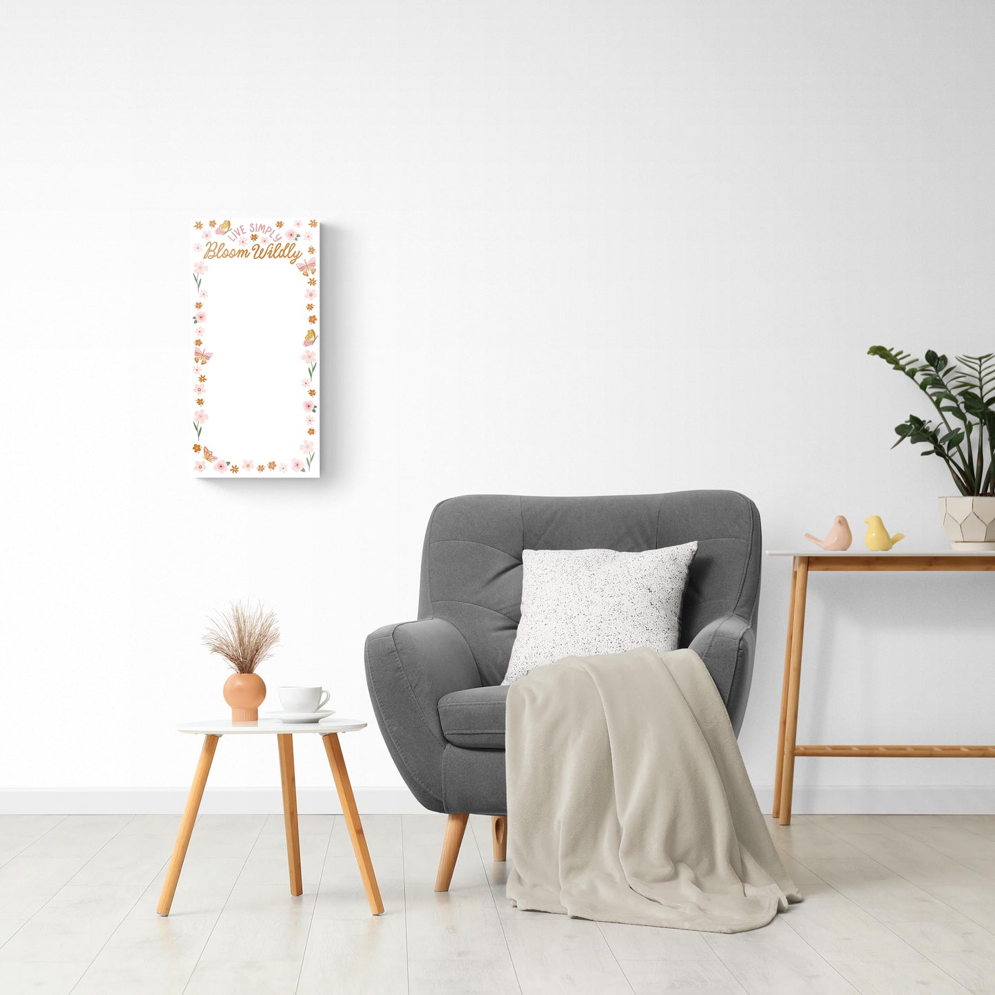 12x24 Glass Dry Erase-Spring Live Simply Bloom Wildly