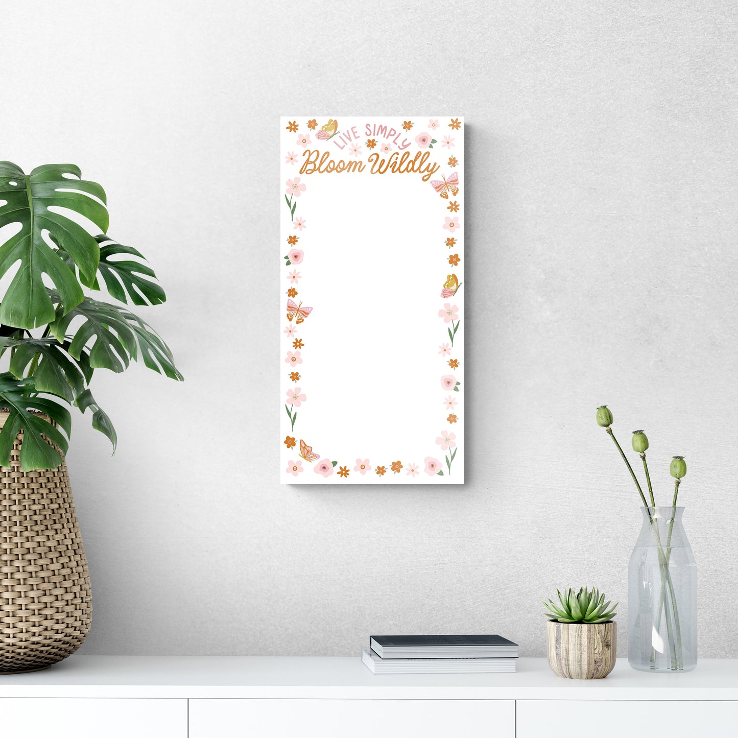 12x24 Glass Dry Erase-Spring Live Simply Bloom Wildly