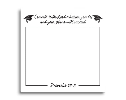 8x8 Glass Dry Erase-Commit To The Lord Whatever You Do
