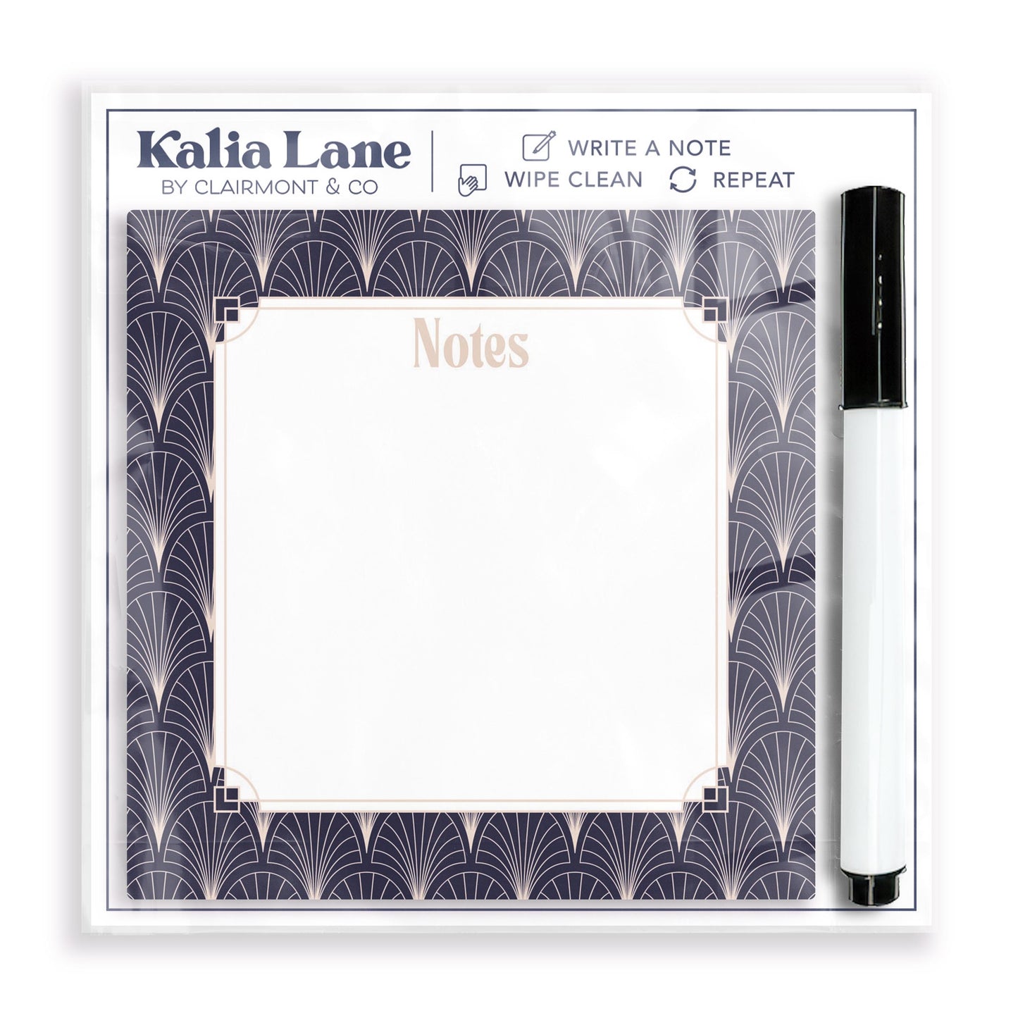4x4 Clear Reminder Kalia Lane-Art Deco Notes -0